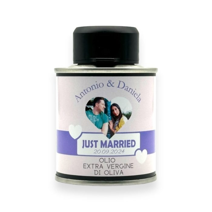 Bomboniera Just Married con Foto, 100 ml