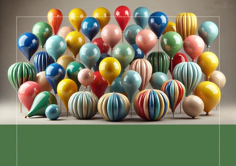 Colorful Ceramic Balloons