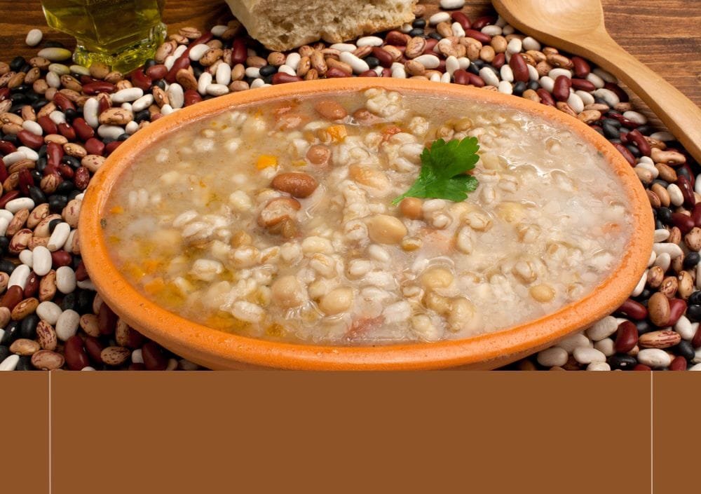 zuppa di legumi e cereali